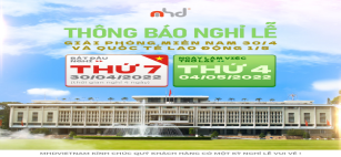 Lịch nghỉ lễ 30/4 và 1/5 năm 2022